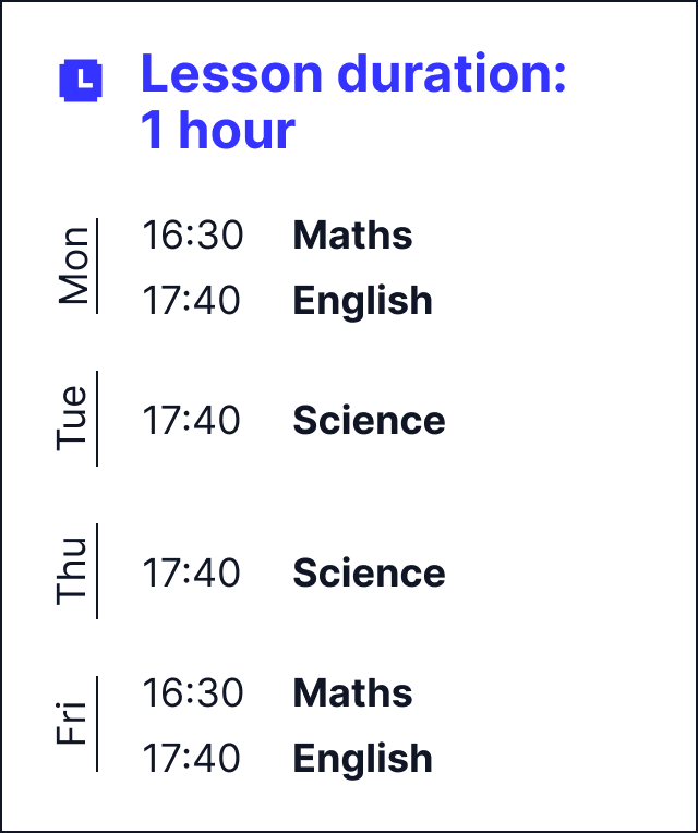 Year 5 Timetable