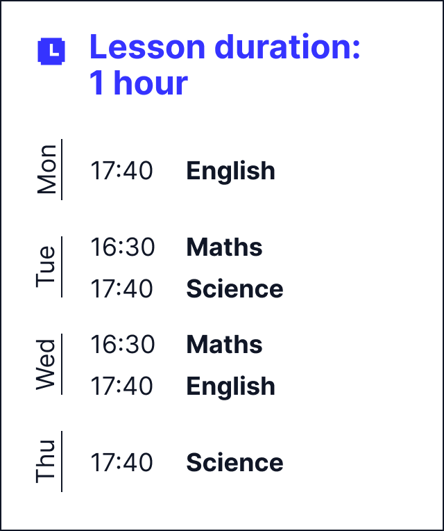 Year 5 Timetable