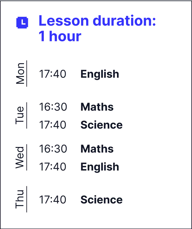 Year 5 Timetable